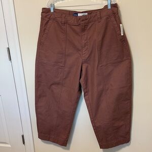 Old Navy Women’s High-Rise Barrel Leg Brown Pants / Size 18 / Brand NWT
